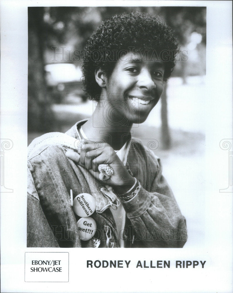 1986 Press Photo Rodney Allen Rippy former child actor Jack hamburger Jumbo - Historic Images