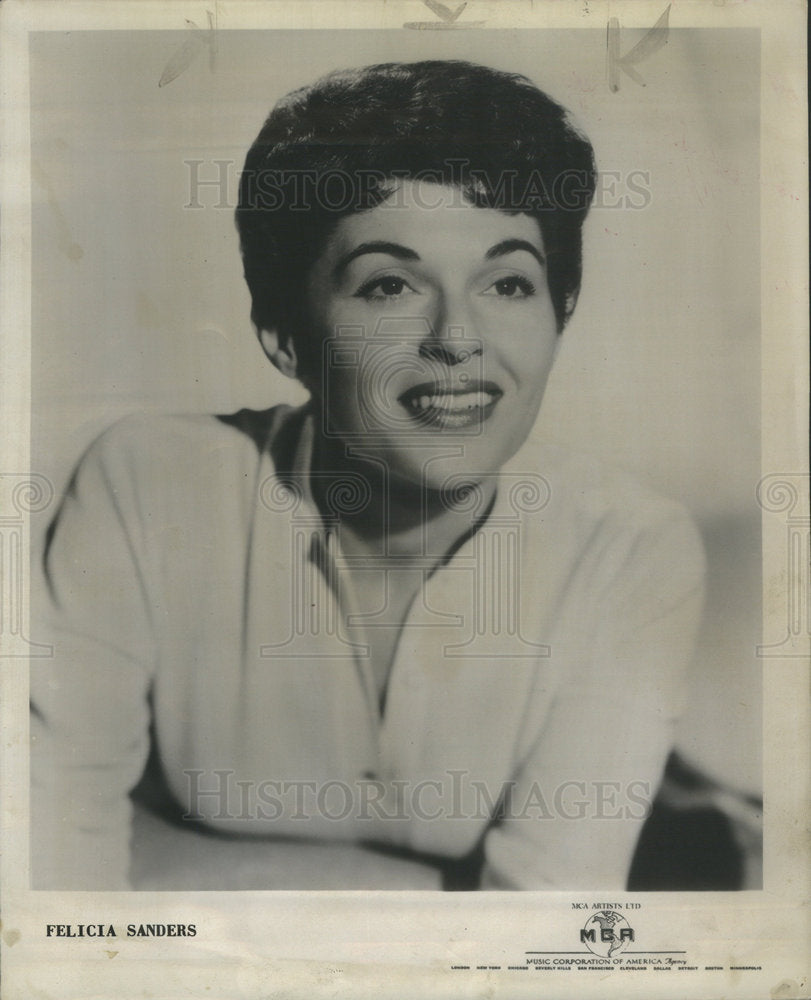 1961 Press Photo Felicia Sanders American Traditional Pop Music Singer Chicago - Historic Images