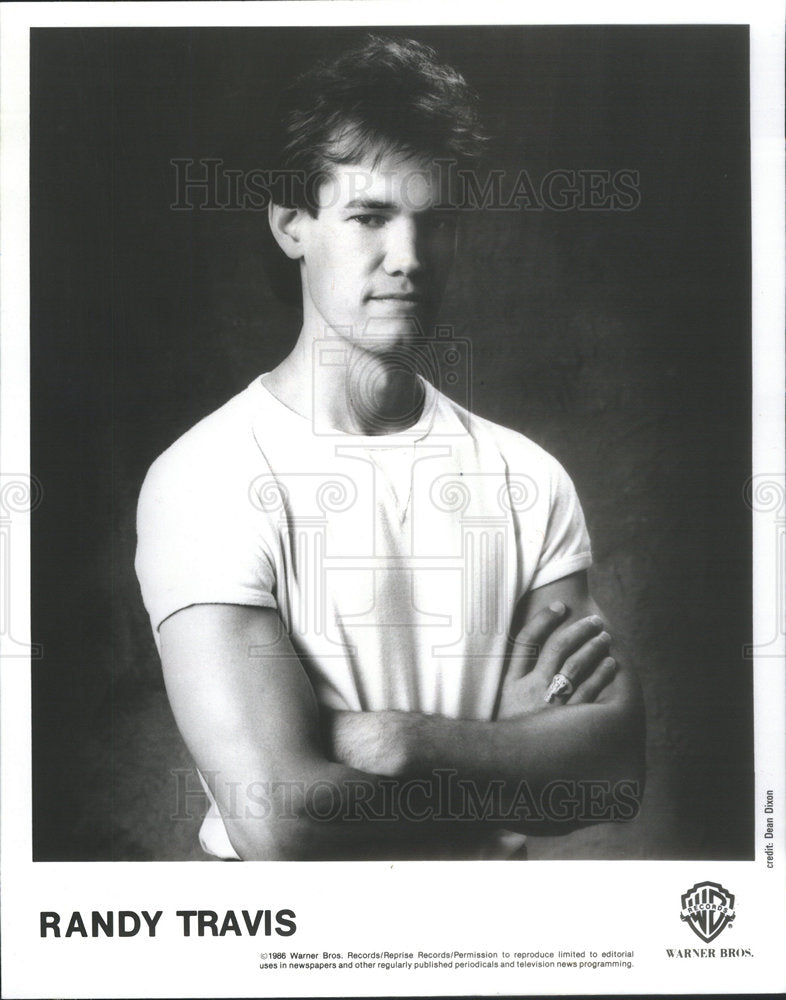 1986 Press Photo Randy Travis American Country Music Singer & Actor - Historic Images
