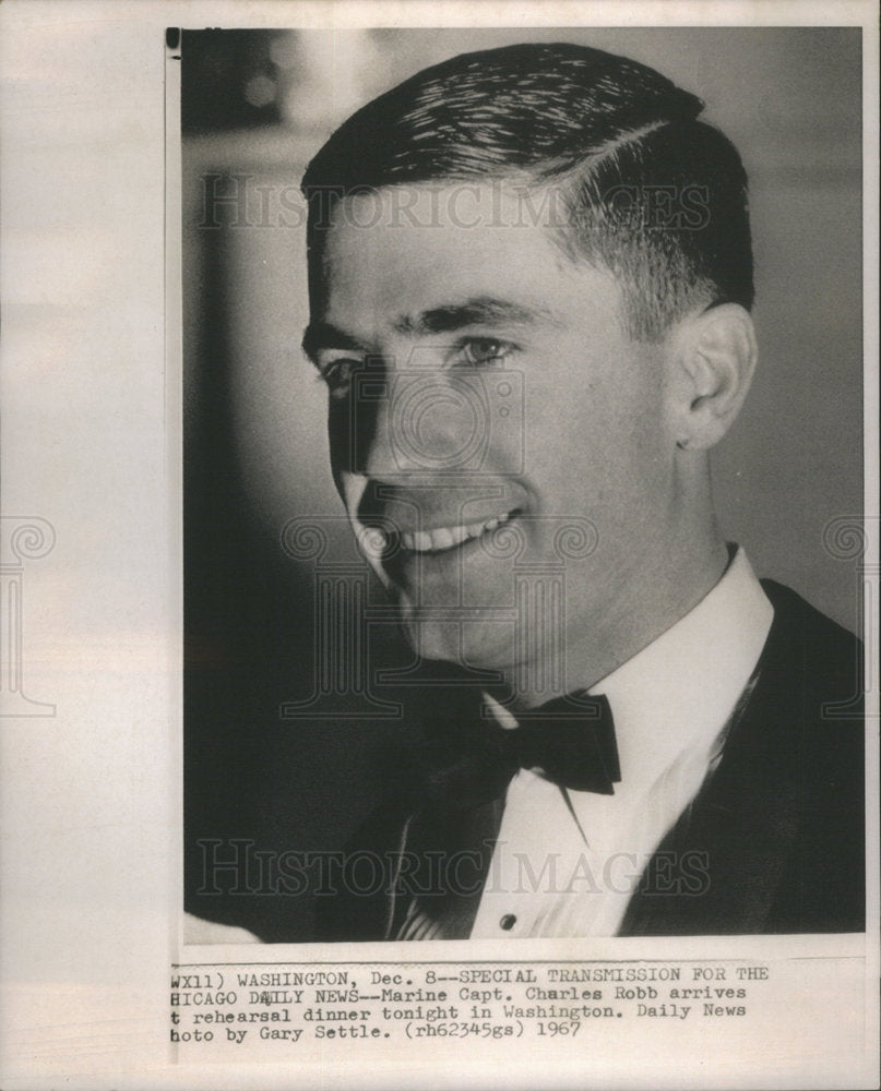 1967 Marine Captain Charles Robb Arrives Rehearsal Dinner Washington - Historic Images