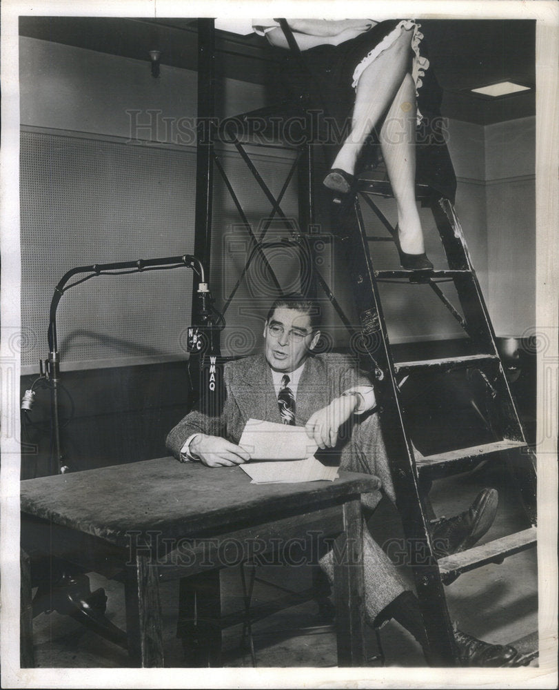 1948 Press Photo Louis Roen, NBC Chicago announcer - Historic Images