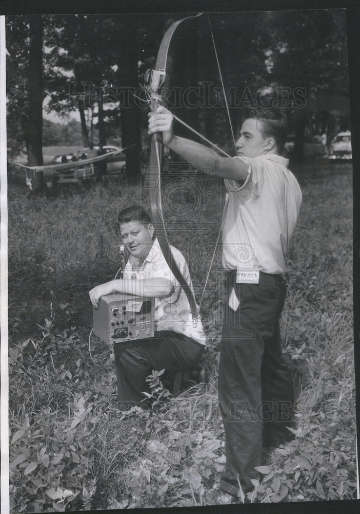 1958 Radio Operator Fred Ros - Historic Images