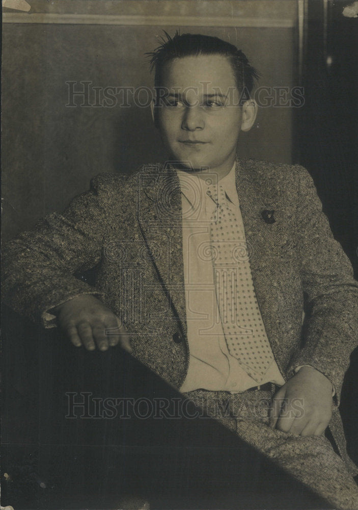 1934 George Rogalski, 14-yearld boy charged with the Kidnapping - Historic Images