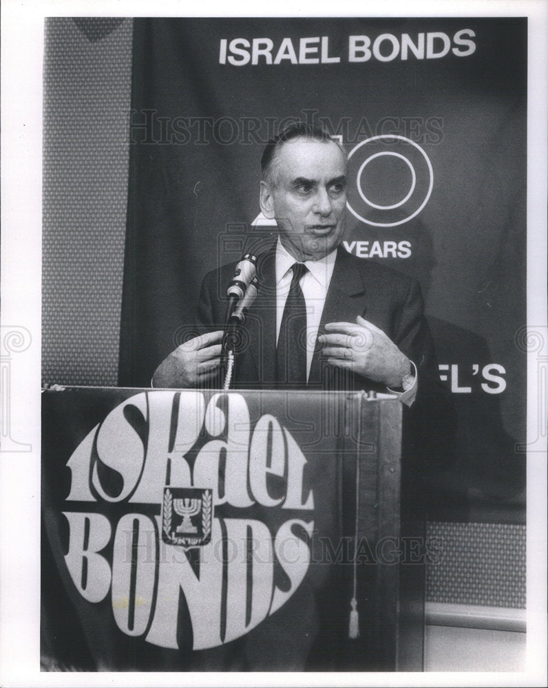 1990 Zalman Shoval Israel Ambassador United Nations Press Conference - Historic Images