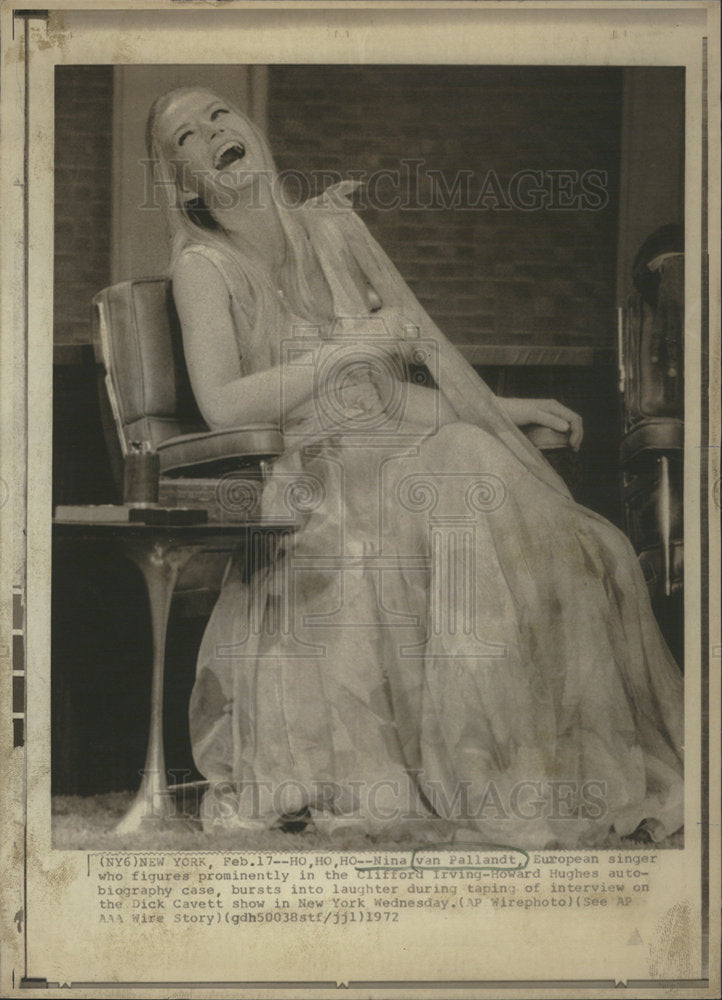 1972 Press Photo Nina Baroness Van Pallandt - Historic Images
