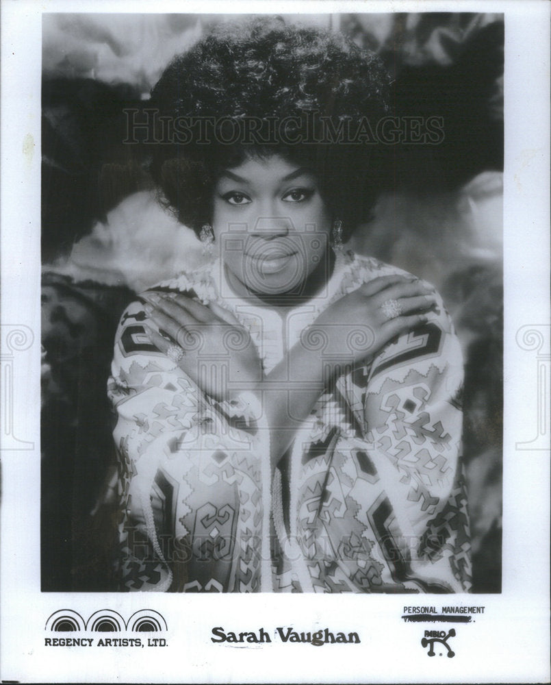 1981 Press Photo SARAH VAUGHAN AMERICAN JAZZ SINGER - Historic Images