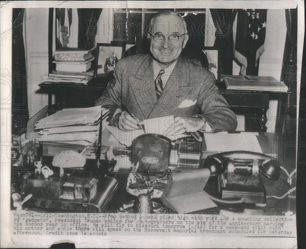 1950 Washington Gadgets President Truman Roosevelt - Historic Images