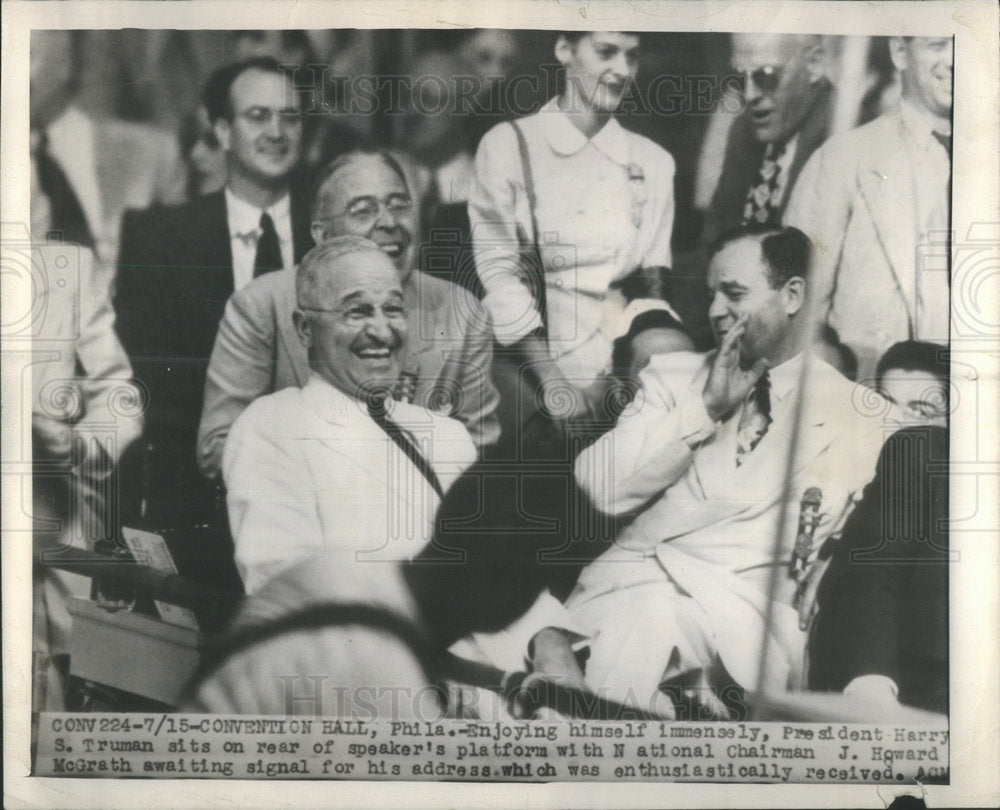 1948 Convention Hall Phila President Harry Truman National Chairman - Historic Images