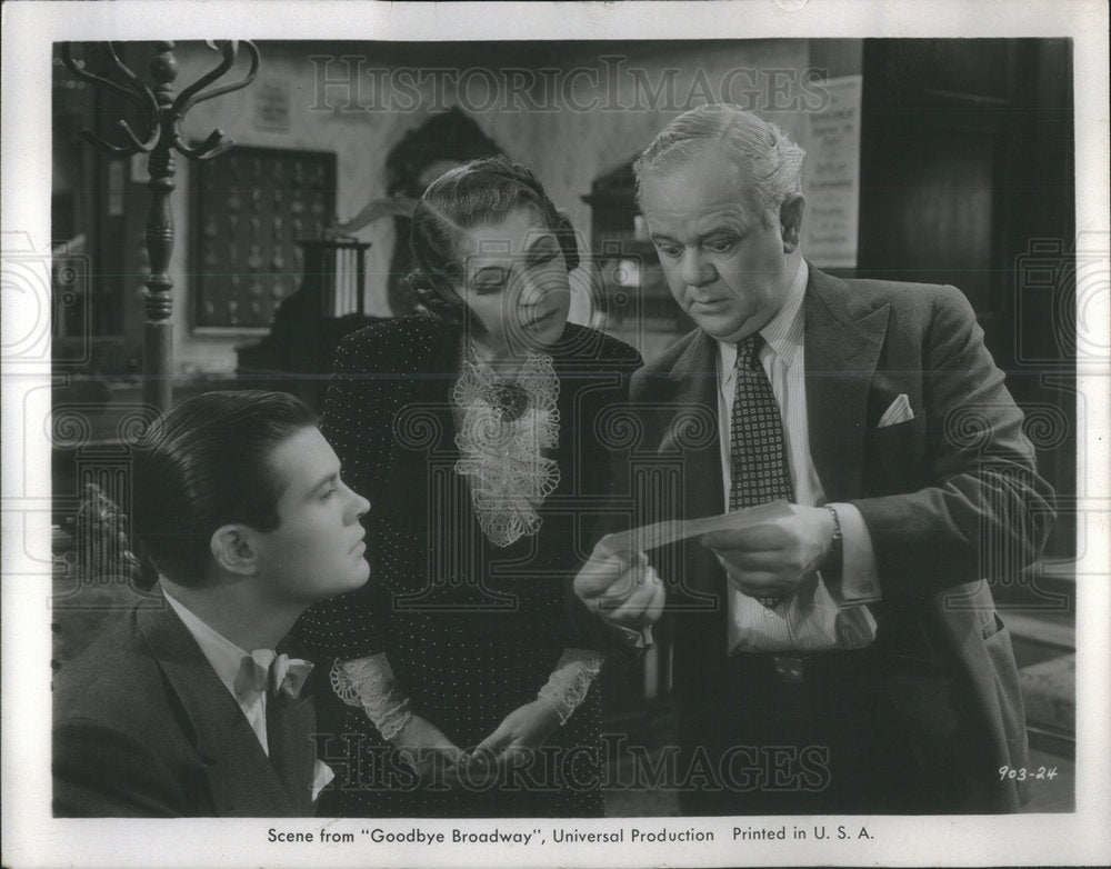 1938 Charles Winninger Brown Brady Goodbye Broadway - Historic Images