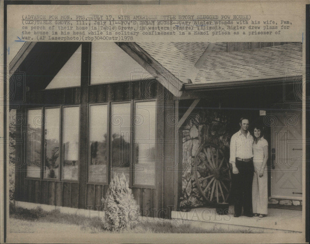 1978 Press Photo Tarle Grove Illinois Pow Dream House Gary Sigler Pam - Historic Images