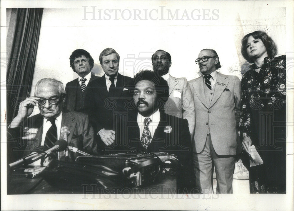 1978 Press Photo Charles Percy Jesse Jackson Harry Conlin - Historic Images