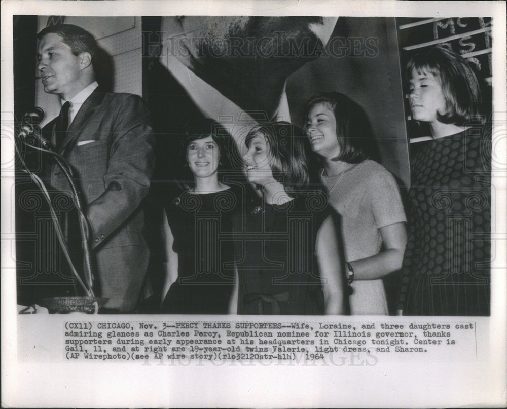 1964 Press Photo Republican Charles Percy Famiy - Historic Images