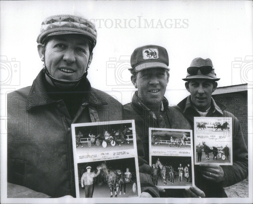 1970 Press Photo Willis Brothers Lead Horse Drivers @ Fox Valley Trotting Club - Historic Images