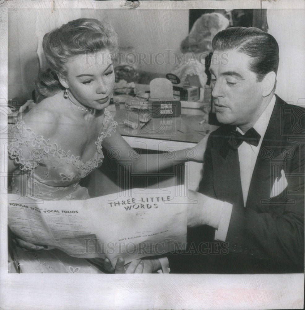 1950 Singer Phil Regan with Actress Vera Ellan - Historic Images