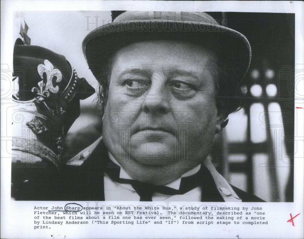 1970 Actor John Sharp White Bus John Fletcher - Historic Images