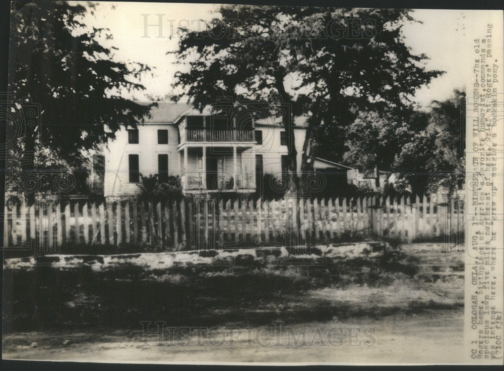 1941 Birthplace Of Will Rogers - Historic Images