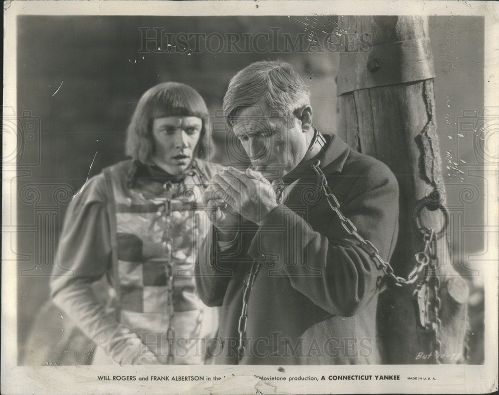 Press Photo Will Rogers and Frank Albertson Star In A Connecticut Yankee - Historic Images