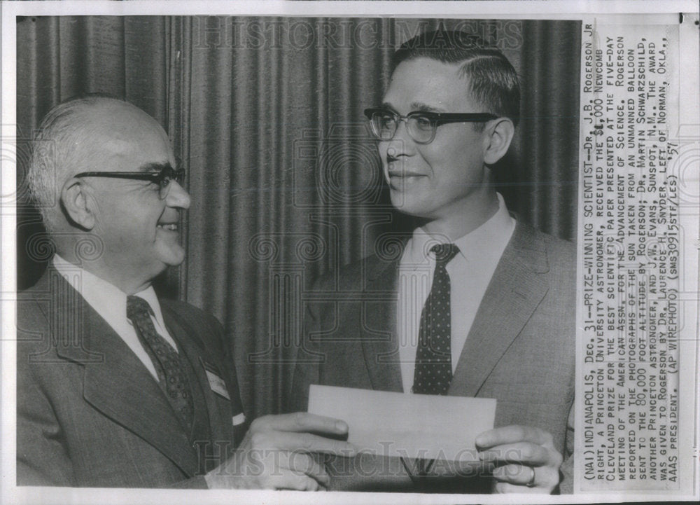 1957 Dr. J. B. Rogerson & Dr. Laurence H. Synder - Historic Images
