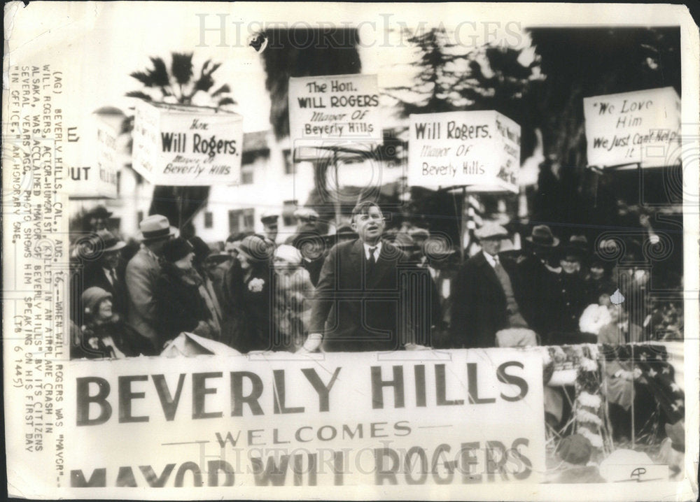 None Press Photo Will Rogers - Historic Images