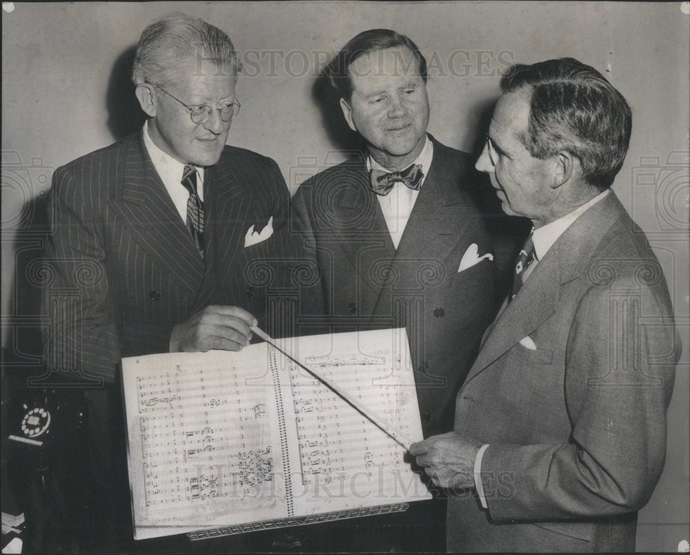 1947 Dr. Artur Rodzinski, Tauno Hannikainen & Edward L. Ryerson. - Historic Images