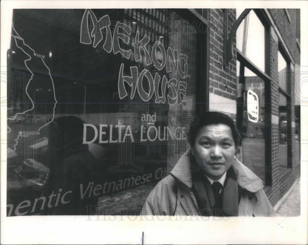 1988 Press Photo Lam Tom President Vietnamese Chamber Commerce Chicago Immigrant - Historic Images