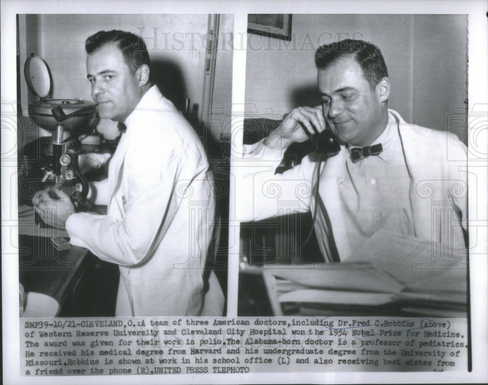 1954 Dr. Fred C. Robbins, Nobel Prize winner - Historic Images