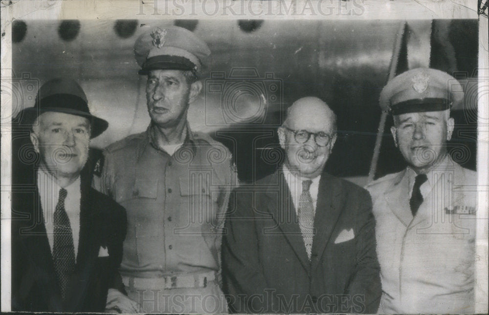 1953 Press Photo Walter Robinson J. Lawton Collins John Allison Mark Clark - Historic Images