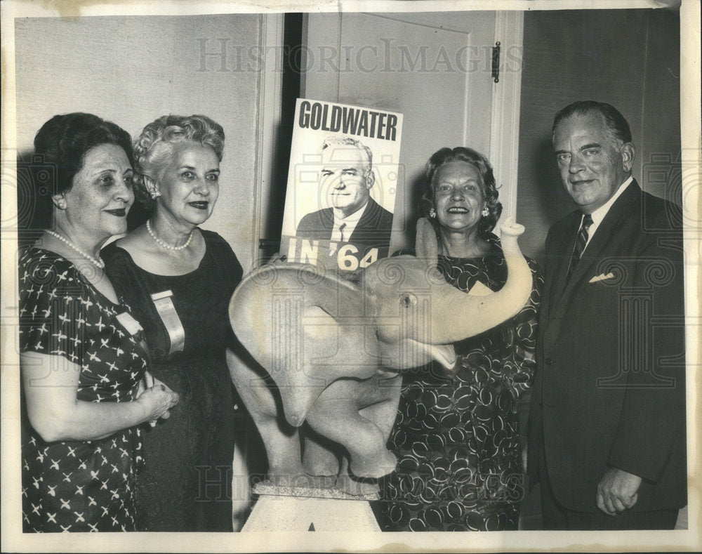 1963 Hayes Robertson Eliza Faherty Ione Harrington GOP Women - Historic Images