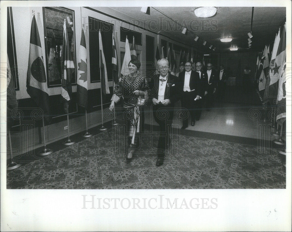 1983 Press Photo Consul General of Norway, B. M. Riise - Historic Images