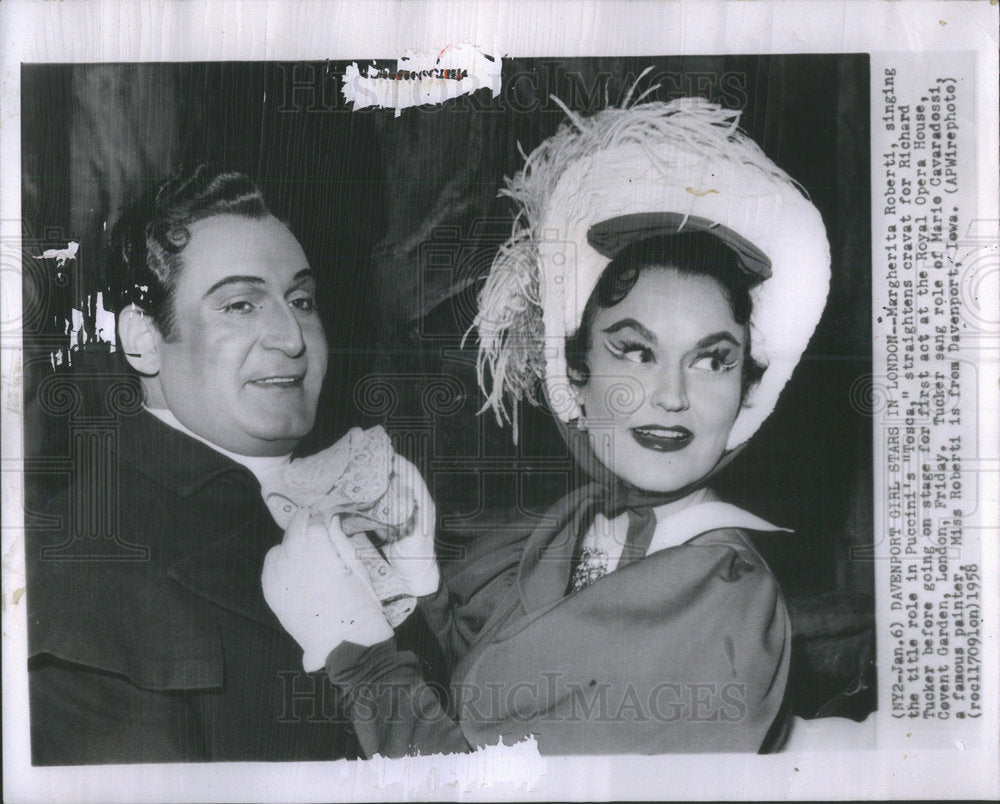 1958 Margherita Roberti, Singing the title role in Puccini&#39;s &quot;Tosca, - Historic Images