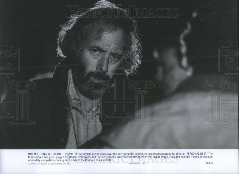 1981 Press Photo Director-Writer Robert Towne Of Personal Best - Historic Images