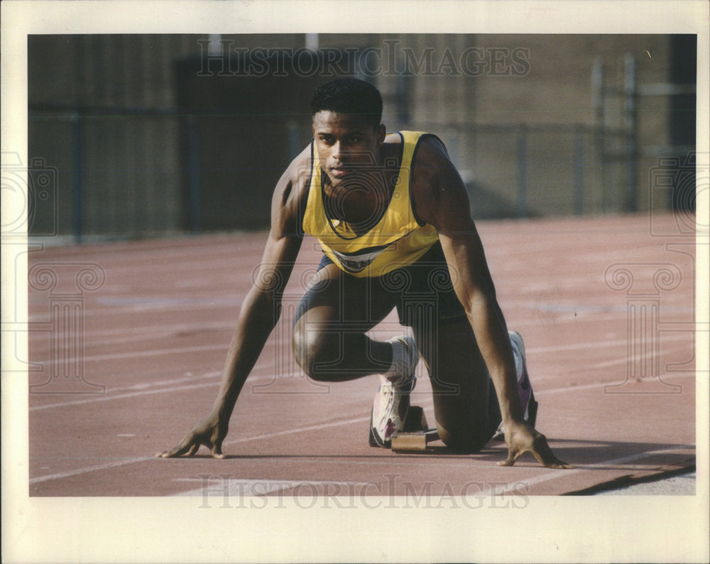 1993 Press Photo Thornwood's Reggie Torian (Track and Field - Historic Images