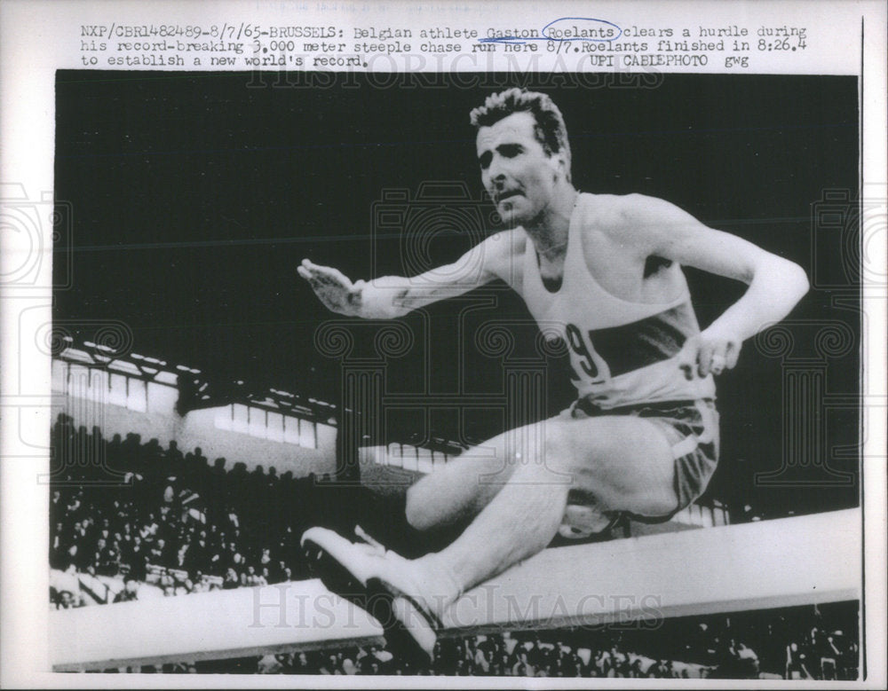 1965 Press Photo Gaston Roelants Belgian Steeplechaser Athlete - Historic Images