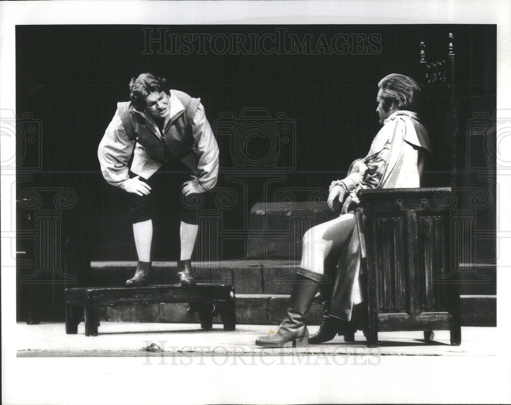 1977 Press Photo Tenor Kenneth Riegel &amp; Tenor William Johns &quot;Die Meistersinger&quot; - Historic Images