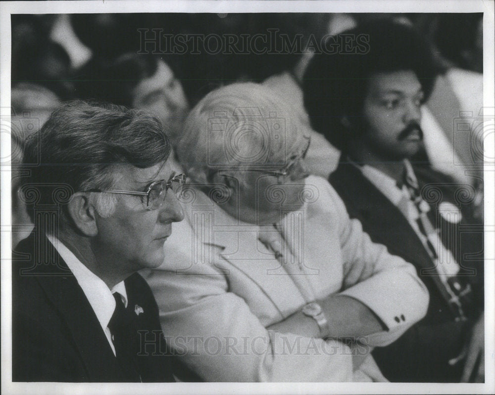 1975 Martin Rogan, John Wagner, Rev. Jesse Jackson, Operation Push - Historic Images