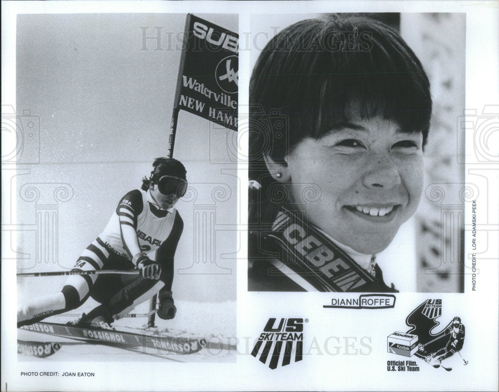 1985 Press Photo Diann Roffe Member Of The United States Olympic Ski Team - Historic Images