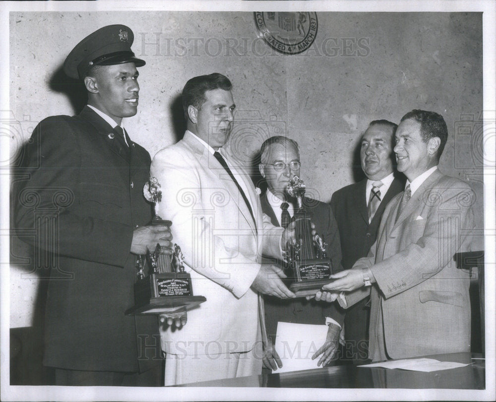 1958 Fireman Emmett Robinson Carter Harrison Medal Robert Devitt - Historic Images