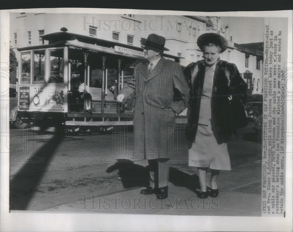 1947 Elmer Robinson Jackson Street San Francisco Cable Car - Historic Images