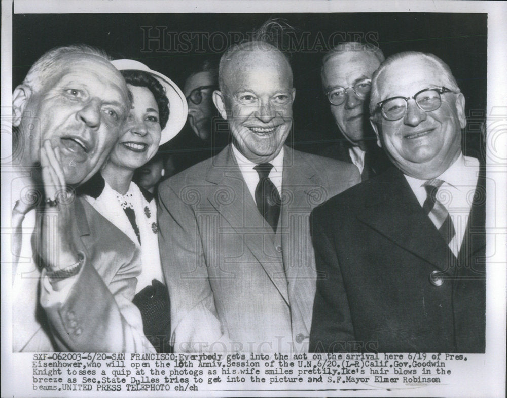 1955 Press Photo Pres. Eisenhower will open the 10th Anniv. Session of the UN - Historic Images