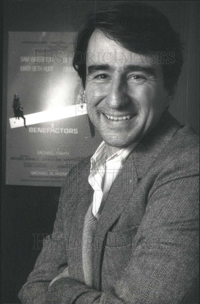 1985 Press Photo Sam Waterson Actor Benefactor Broadway New York story Theater - Historic Images