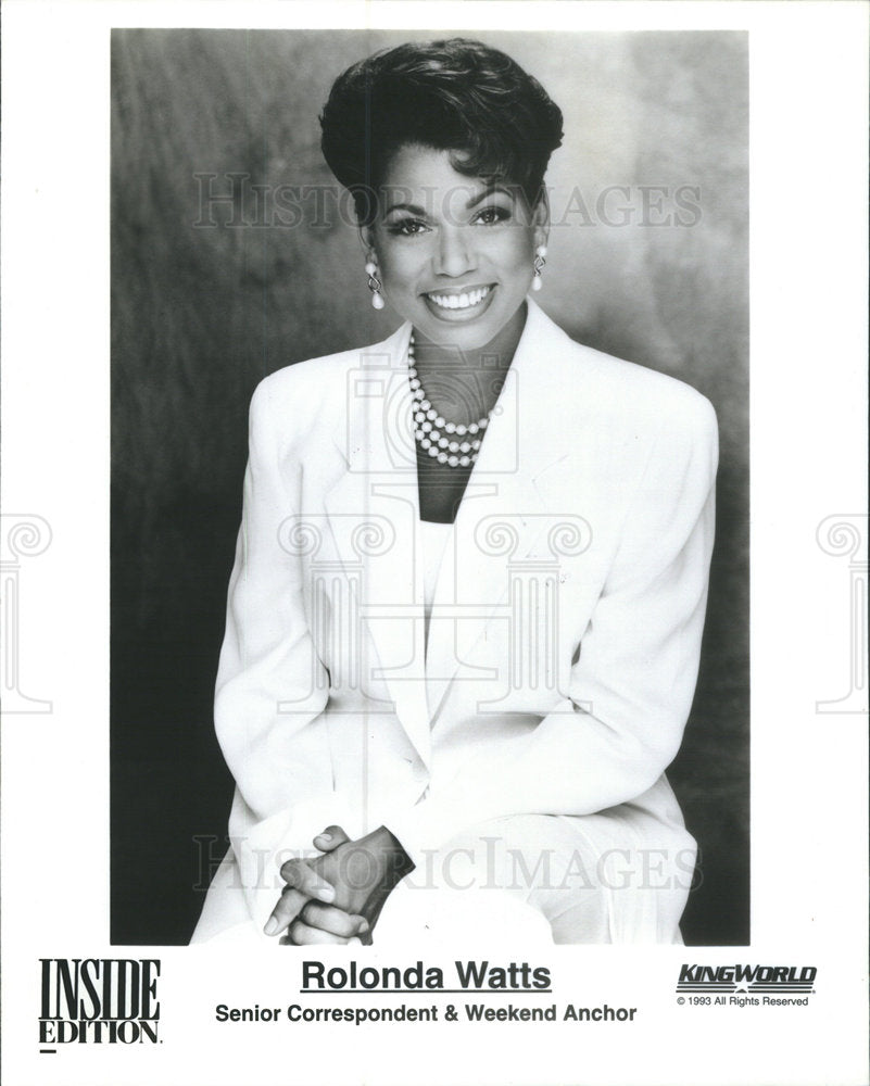 1995 Press Photo Rolonda Watts Senior Correspondent Anchor Inside Edition - Historic Images