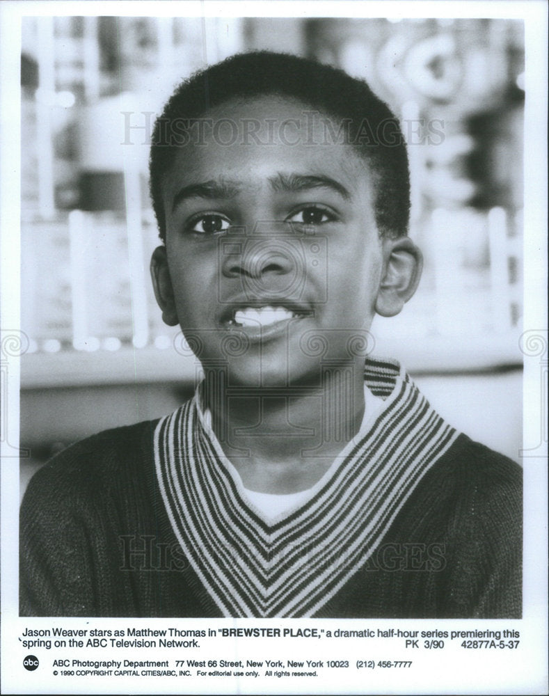 Press Photo Jason Weaver Mathew Thomas Brewster Place ABC Television Network - Historic Images