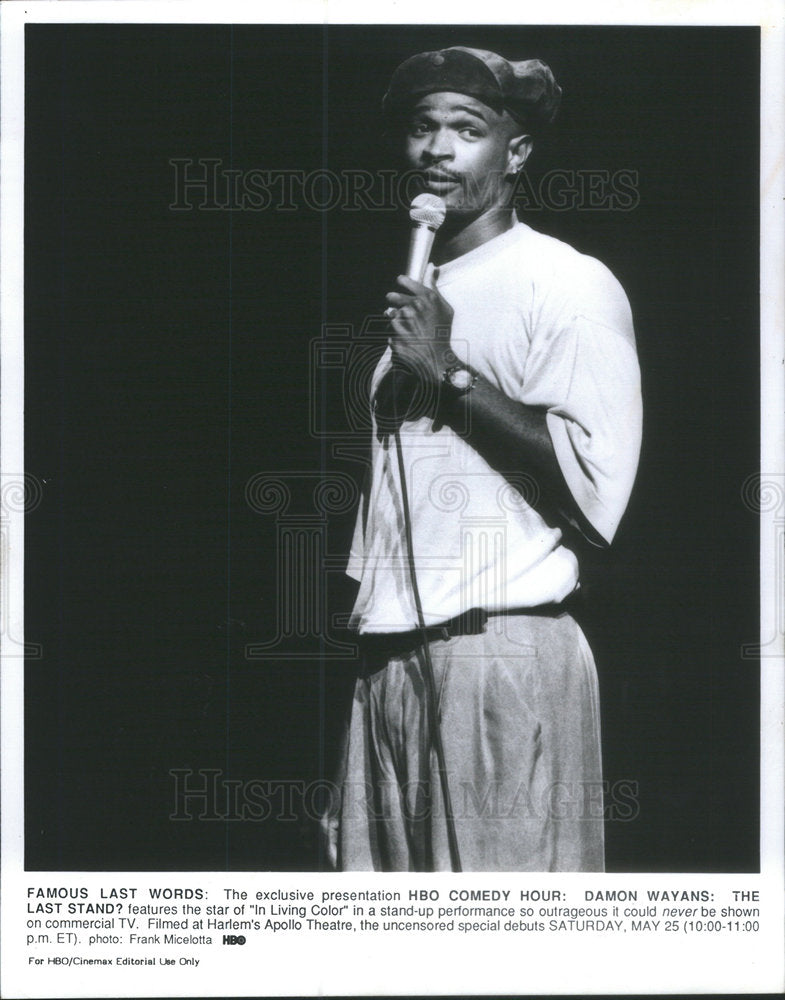 Press Photo HBO Comedy Hour Damon Wayans Living Color Harlem Apollo Theater Film - Historic Images