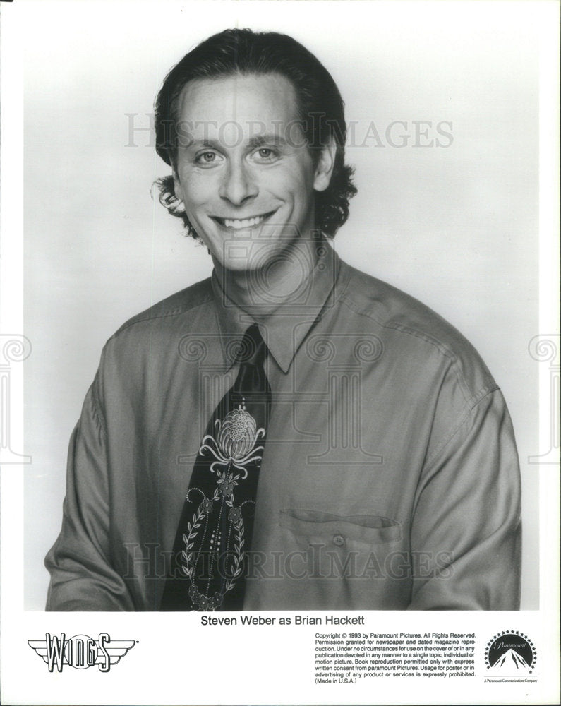 1993 Press Photo Actor Steven Webers Brian Hackett Wings - RSC48805 - Historic Images