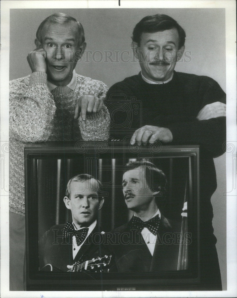 1988 Press Photo Tom Dick Smothers Brothers Comedy Hour Bob Einstein Campbell - Historic Images