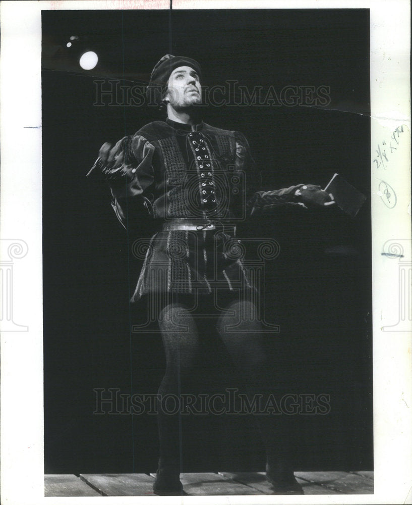 1977 Press Photo Norman Snow as Richard Duke Glouceste Shakespeare's Richard III - Historic Images