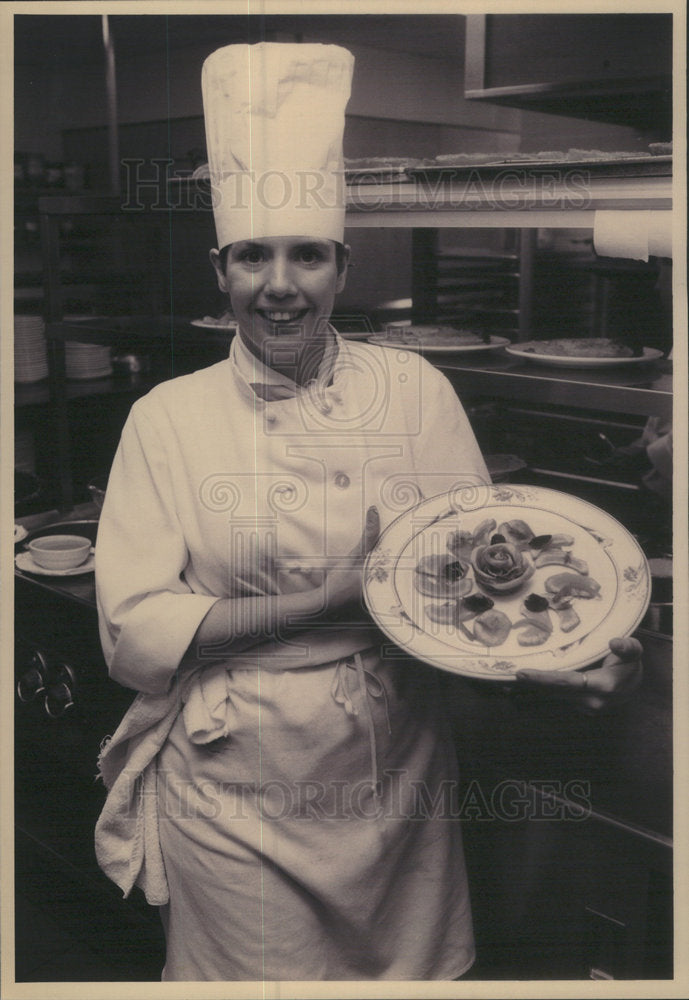 1993 Press Photo Denise Smith Sous Chef Chicago Cafe De Paris Hotel Sofitel - Historic Images