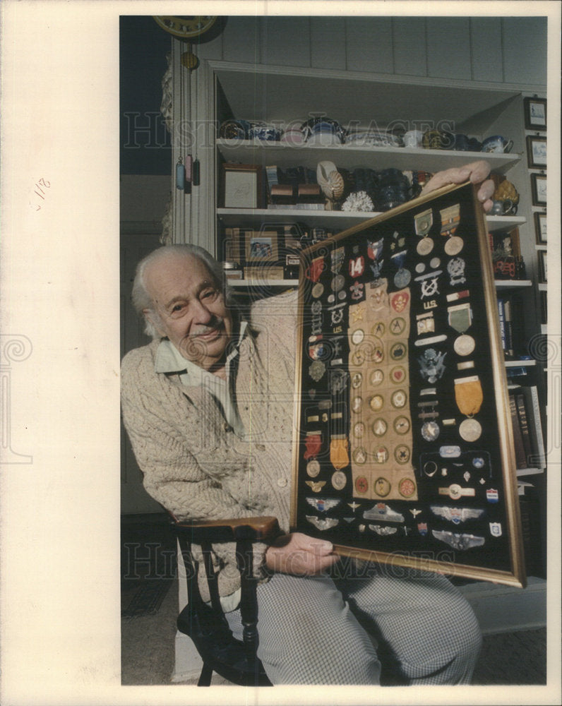 1988 Press Photo Zay Smith US Aviation Pioneer Architect Monday Palos Park - Historic Images