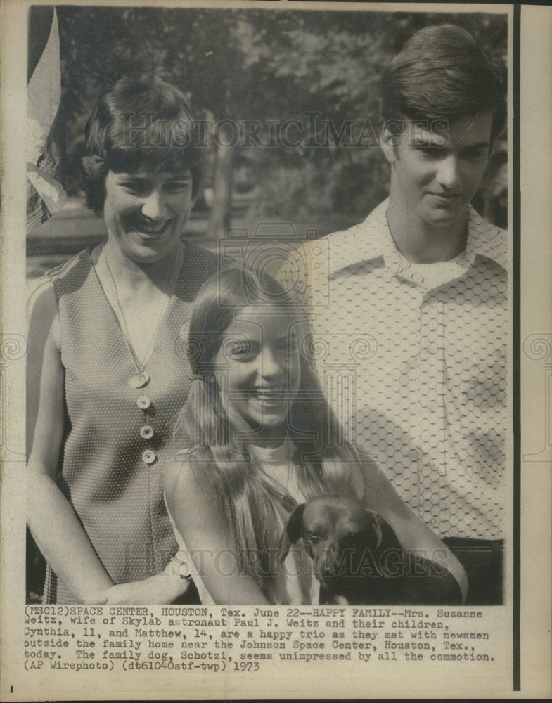 1973 Press Photo Mrs. Suzanne Wetiz, wife of Skylab astronaut Paul j. weitz - Historic Images