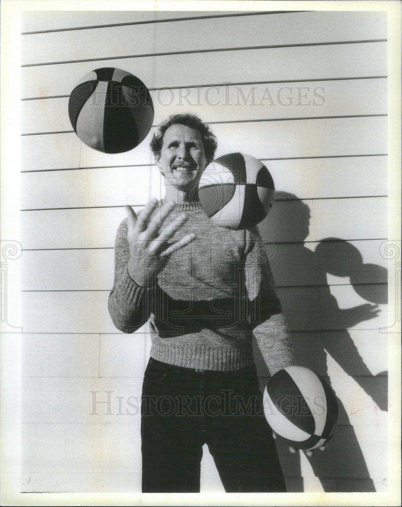 1986 Press Photo Juggling portraits professional Jugglar  teacher Mike Vondruska - Historic Images